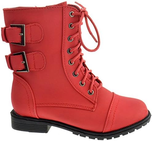 QQ Girls Cozy 91 Girls Lace Up Combat Boots