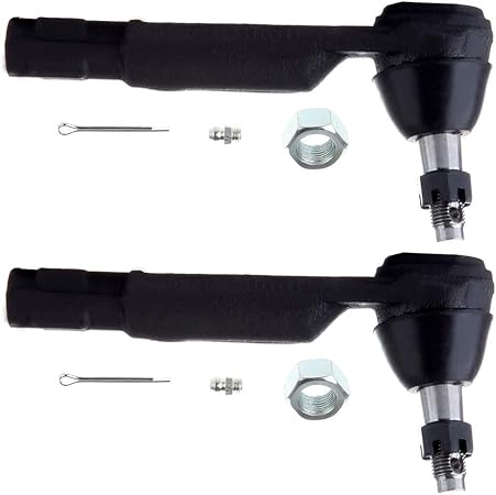 Amazon Ocpty 2ピースフィット フォードフェアモントグラナダltdマスタングサンダーバードリンカーンコンチネンタルマーキュリーカプリクーガーマーキスゼファー 2フロントアウタータイロッドエンド タイロッドエンド 車 バイク