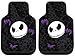 LA Auto Gear Nightmare Before Christmas Jack Skellington Purple Bats and Cross Bones Tim Burton Disney Front & Rear Car Truck SUV Seat Rubber Floor Mats Set - 4PC