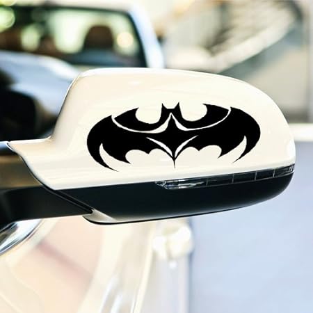 Amazon 2pcsカースタイリング バットマーク車のステッカー バックミラーのステッカーの上に反射防水 Pink ステッカー デカール 車 バイク