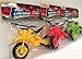 Dirt Bike Free Wheeling Set of 3: Yellow, Green and Red