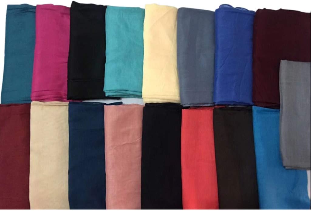 Hardli Unisex Lightweight Voile Muslim Hijab, Solid Color Square Scarf Shawl, Islamic Turban Head Covering Wrap Random Delivery,100x100CM