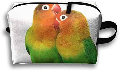 Love Bird Travel Makeup Bag Customize 3D Printing Girls Multifunction Case
