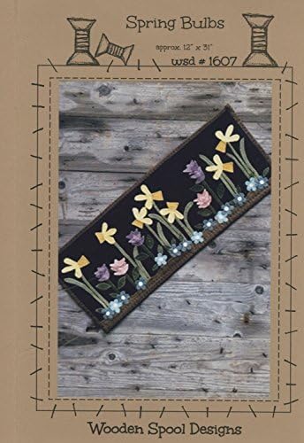 Spring Bulbs Wool Applique Pattern by Wooden Spool Designs 12" x 31" WSD1607
