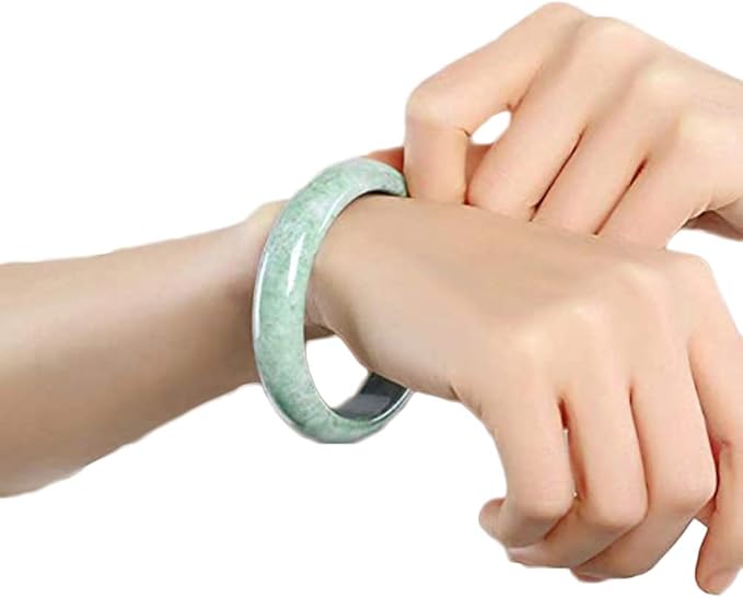 Jade Bangle Bracelet for Women Retro Chinese Style Natural Jadeite