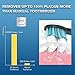 Gloridea 5 Modes Electric Toothbrush Rechargeable Sonic Toothbrush for Kids and Adults, Teeth Whitening USB Toothbrush Up to 30 Days Battery Life, Travel Electric Toothbrush in Black, Soft Bristle