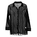 TOMENGBEIAABBCC CHN'S Women Sexy Sheer Lace Sleepshirt Pajamas Robe Transparent Babydoll (one size, Black)