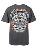 Harley-Davidson Screamin' Eagle Men's Engine Wingspan Charcoal Tee HARLMT0194