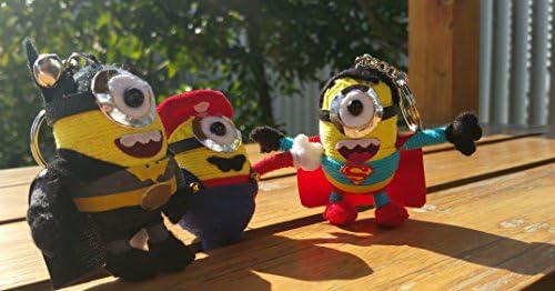 OTOP Minion Batman, Superman, Supermario Key Ring Doll Set Of 3 One Size Multicolor
