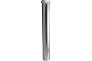 Plumb Pak PP13-12CP Extension Tube, 1-1/2 In Dia X 12 In L, Slip Joint, 22 Ga, Chrome Plated, No Size, Brass