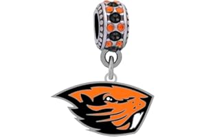 FINAL TOUCH GIFTS Oregon State University Beaver Charm Fits Compatible With Pandora Style Bracelets