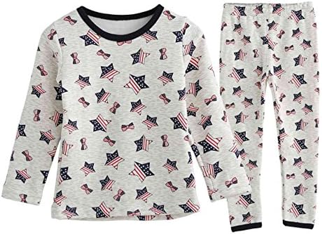 SMILING PINKER Little Girls Boys Fleece Pajamas Sets Winter Long Sleeve 2 Pcs Outfits Tops Pants Suits Playwear (4-5t, Grey)