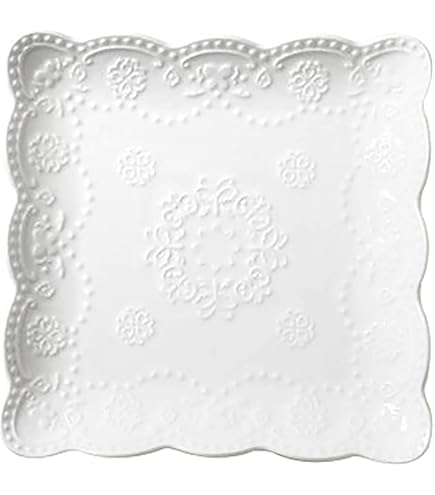 Amazon.com | Richard Ginori 1735 Vecchio White Square Plate, 5.9