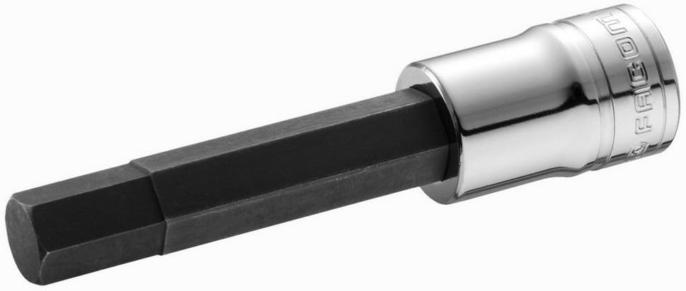 FACOM SHP.5Ela Series SHP.La 1/2" Drive Long and Extra-Long Reach Metric Hexagon Bit Socket, 5 mm Size, 180 mm Length