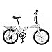 Xspec 20″ 7 Speed City Folding Mini Compact Bike Bicycle Urban Commuter, Whitethumb 1
