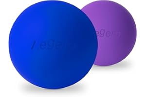 AEGERO Massage Lacrosse Balls for Myofascial Release,Yoga Deep Tissue Massage,Trigger Point Therapy and Foot Plantar Fasciitis,Muscle Soreness Massager Ball (2Pack,Deep Blue and Purple)