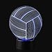 3D Illusion Volleyball Night Light Lamp with 7 Color change, touch base, power by AA batteries