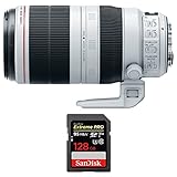 Canon (9524B002) EF 100-400mm F/4.5-5.6L IS II USM Lens W/ Sandisk Extreme PRO SDXC 128GB UHS-1 Memory Card