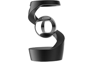 Apqdw Kinetic Desk Toys, Desk Fidgets for Office for Adults, Fidget Toys for Kids with Autism, Metak Kinetic Spinning Desk Toy Ball (Black Silver)