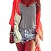 Sannysis Women Summer Cool Vest Top Sleeveless Sexy Shirt Blouse Casual Tank Top T-Shirt (L, Gray)