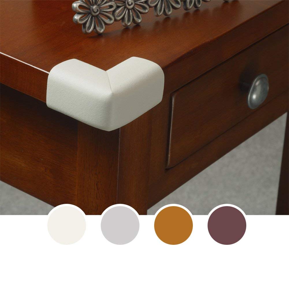 Extra Thick Premium High Density Furniture Table/Wall Edge Protectors Foam Baby Safety Bumper Guard - Includes 4 CORNER Cushions PLUS 2 METERS (6.5 Ft) of Edge Guard - Excellent item for