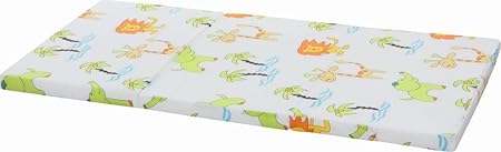 Fillikid Reisebettmatratze Dschungel weiß 60x120 cm