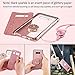 Galaxy Note 8 Case, Glitter Luxury Cute Phone Case Girls with Kickstand, Bling Diamond Rhinestone Bumper Ring Stand Sparkly Luxury Thin Protective Samsung Galaxy Note 8 Case for Girl Women - Rose Gold