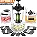 Spiralizer Vegetable Slicer Mandoline Julienne - with Juicer (9 in 1)& Food Catch Tray- Zoodle Noodle Maker for Zucchini Spaghetti Noodles & Spiral Vegetables - Best Spiralizers Veggie Cutter Zoodler