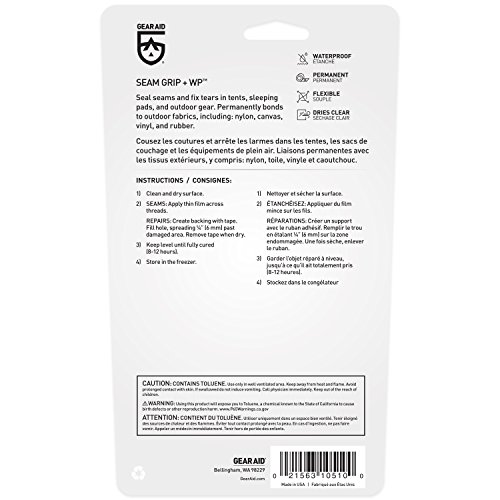Gear Aid Seam Grip WP Waterproof Sealant And Adhesive For Tents And