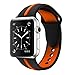 Apple Watch Band, Solomo [Sport Series] Fashion iWatch Strap Soft Durable Silicone Replacement Stripe Color Splicing Style with Women / Men Wristband for Apple Watch Nike+,Series 3 /2 /1 (42MM Orange)