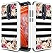 Fit Cricket Nokia 3.1 Plus Case, Phonelicious Phone Cover Dual Layer Armor Rugged Shield Hybrid Shockproof Slim Fit Compatible with Nokia 3.1+ (Rose Stripes)