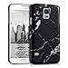 kwmobile Case for Samsung Galaxy S5 / S5 Neo - Hard Plastic Anti-Scratch Shockproof Protective Smartphone Cover - Black/White