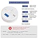MIXSight Carbon Monoxide Detector CO Alarm Detector with LCD Digital Display Battery Operated, White, 1-Pack