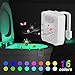 Boomile UV Toilet NightLight, 16 Colors Changing Motion Activated LED Toilet Light, Splashproof Toilet Bowl Light with Aromatherapy, Fit Any Bathroom