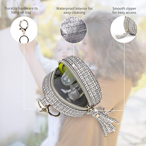 Pacifier Holder Case Pacifier Holder for Diaper Bag with Clasp Key