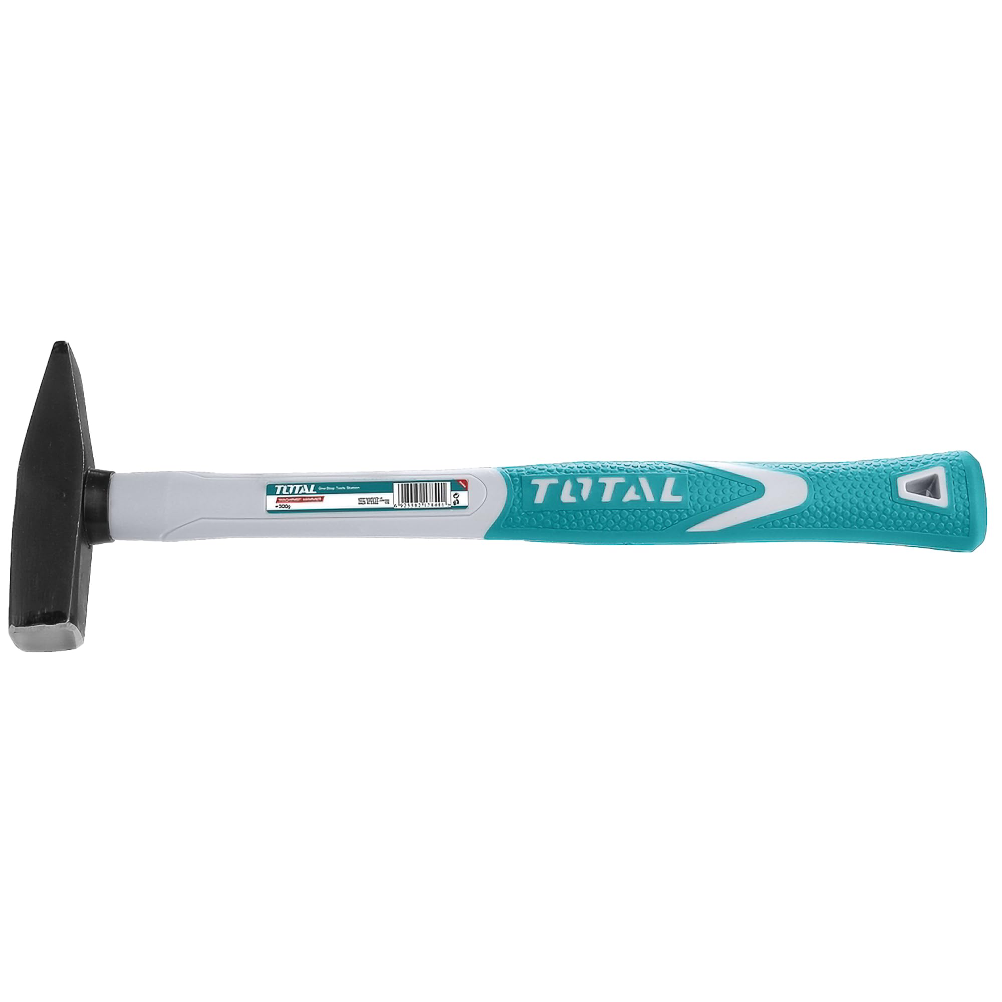 Total - Mechanic Hammer | 1500g Carbon Steel Head | Fiberglass Handle for Comfort | Precision Metal Striking | Ideal for Mechanics | Indoor Use | Brush Draught Excluder Compatible, White
