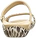 crocs Women's Cleo V Graphic Flat Sandal, Leopard/Black, 9 M US