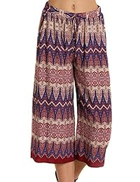 Bolsillos de Bohemia corto recortada Pantalones