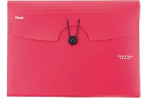 Five Star 6-Pocket Expanding File Organizer, Plastic Expandable Letter Size File Folders with Pockets, Home Office Supplies, 