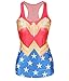 Amoluv Hot Fashion Women Wonder Woman Cape Printed Sleeveless T Shirt Vest Tank Tops BX019 One Size