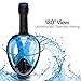 Outer Limits Full Face Snorkel Mask Adult - New 2019 Snorkel Mask Full Face - Panoramic Bubble Design with Longer Snorkels -Snorkle Full Face Mask - Snorkeling Gear - Masks and Snorkel Set Adults