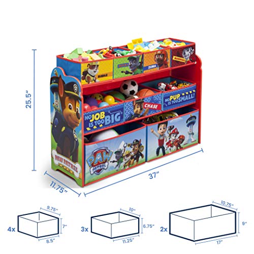 Delta Children Deluxe 9Bin Toy Storage Organizer, Nick Jr. PAW Patrol
