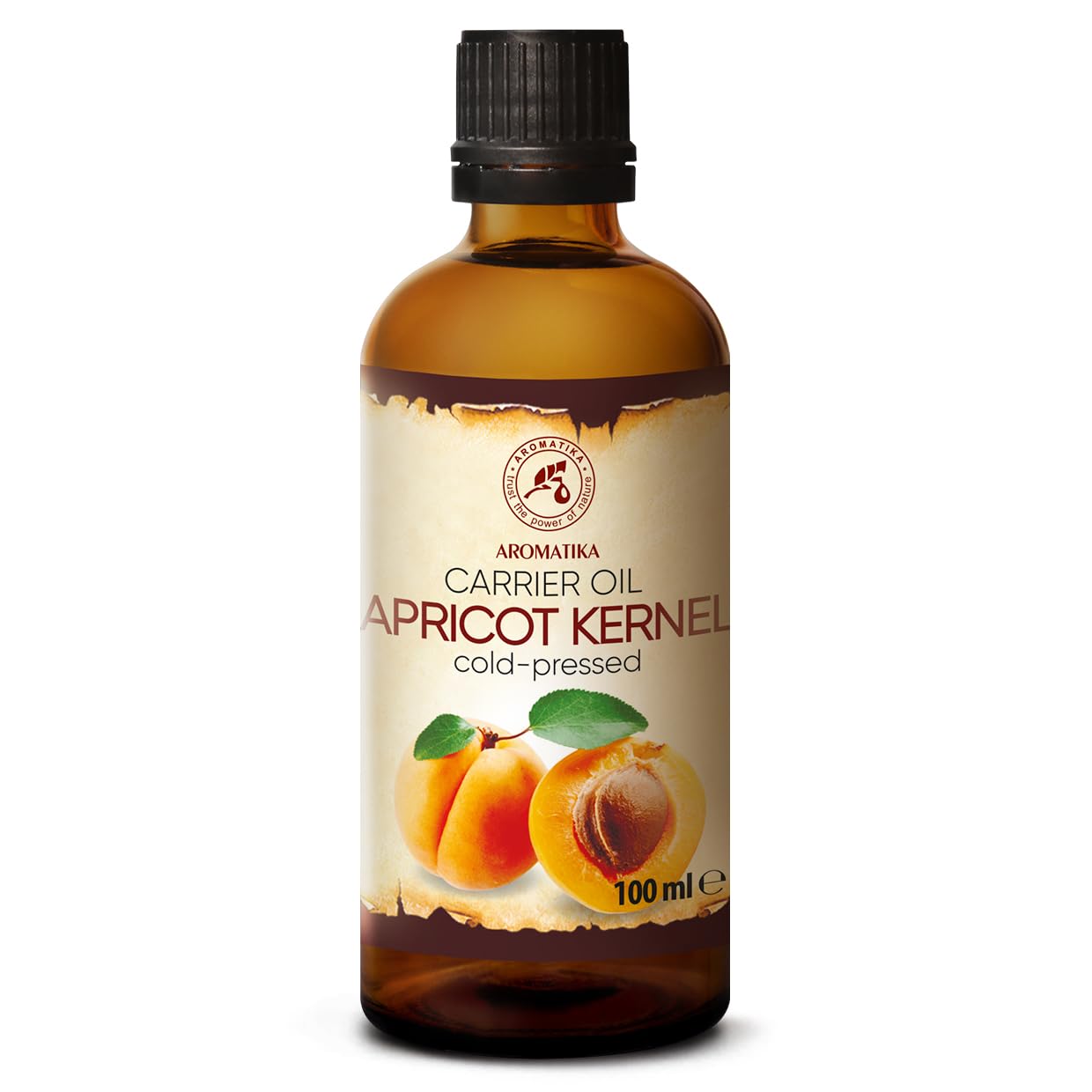 Apricot Oil 100ml - Prunus Armeniaca Oil - Italy - 100% Pure & Natural - Good for Skin - Hair - Body - Face Care - Glass Bottle - Apricot Massage Oils