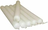 REQUISITE NEEDS Pack 10 Colourful Paraffin Wax Dinner Stick Candles White