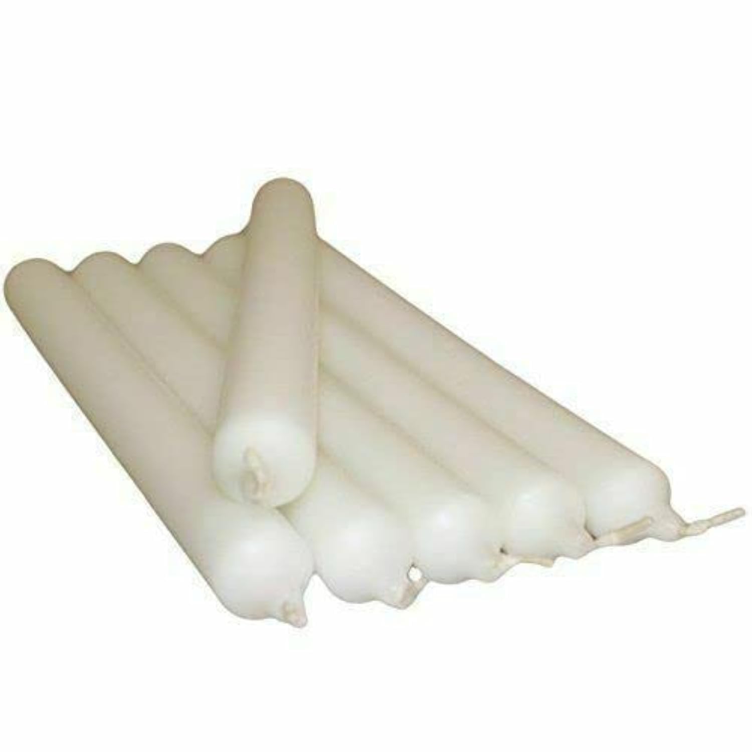 REQUISITE NEEDS Pack of 10 x Colourful Paraffin Wax Dinner Stick Candles (White)…