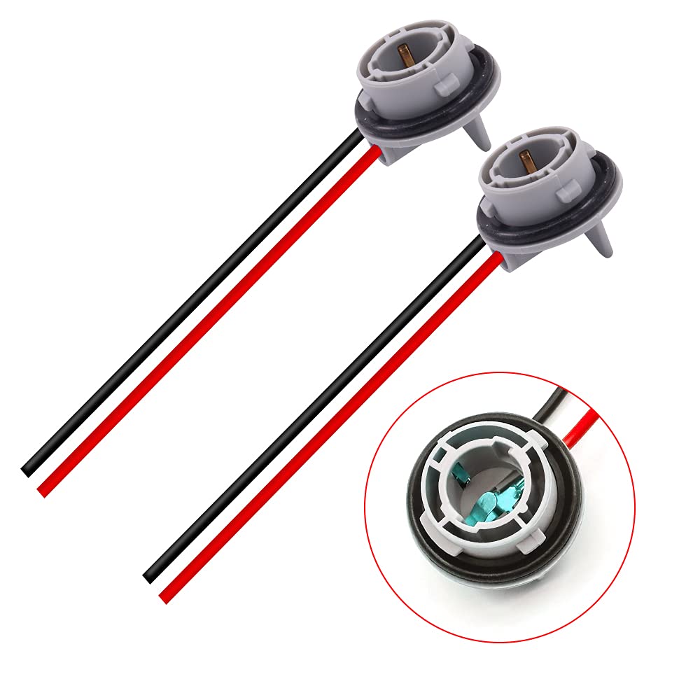 Biqing 2PCS 1156 LED Turn Signal Light Socket Harness,BA15S P21W Bulb Socket Holders Wire Harness Work for Indicator Stop Tail Brake Light