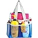 YaeloDesign Shower Caddy Portable Bathroom Mesh Tote Organizer with 7 Storage Compartments Blue