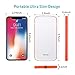 10000mAh Power Bank with Built-in Type C and Micro USB Cable, Charmast External Battery Portable Charger Pack for iPhone Xs/XS Max/X 8 Samsung Huawei Android Cell Phones (White)