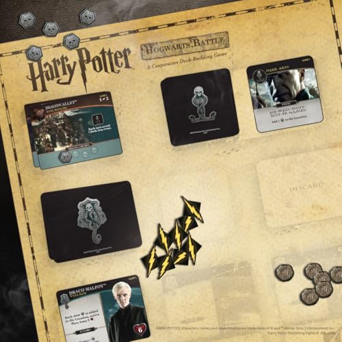 USAOPOLY HARRY POTTER HOGWARTS BATTLE COOPERATIVE DECK BUILDING CARD GAME | OFFICIAL LICENSED MERCHANDISE BOARD GREAT GIFT FOR FANS MOVIE ARTWORK FOR 132 MONTHS TO 1188 MONTHS