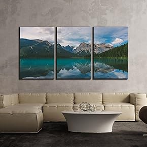 Landscape Mountain and The Reflection on Water Surface x3 Panels